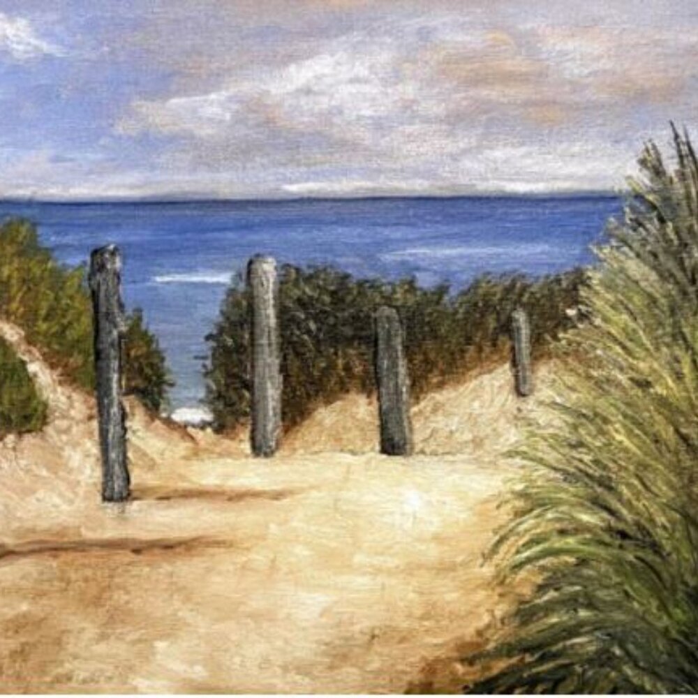 "SANDY DUNE" Original Acrylic Painting by mac, Signed by the artist, 12 x 20